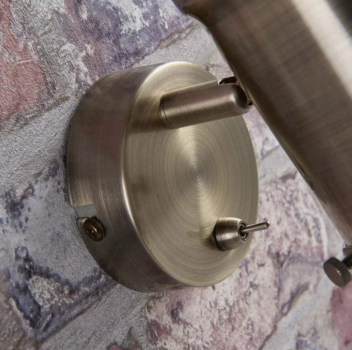 Nautical Design Metal Copper Effect Tilt Wall LED Spotlight Bronzed Tube Cage Lens with on/off switch-Distinct Designs (London) Ltd