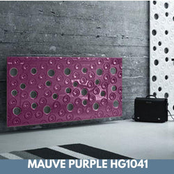 Custom-Made Removable Radiator Heater Cover with ultramodern MOON Design HIGH GLOSS Finish & Colours-Mauve Purple Gloss-70x70cm-Distinct Designs (London) Ltd