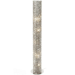 Blakemore Glam Circular Nickel Floor Lamp Standing Mood Light 25cm diameter 152cm high Torchiere G9-16x16x32cm (W x D x H)-Distinct Designs (London) Ltd