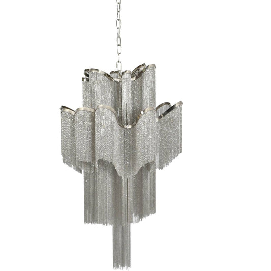 Blakemore Lux Chandelier 12 Light Waterfall Hanging Pendant Ceiling Lamp Fixture VENTI 90cm drop-VENTI 90H x 60 Dia-Distinct Designs (London) Ltd