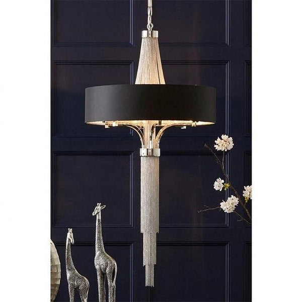 Blakemore Chandelier Pendant Light Circular Hanging Black Ceiling Lamp Fixture VENTI 125 drop 75dia-Distinct Designs (London) Ltd