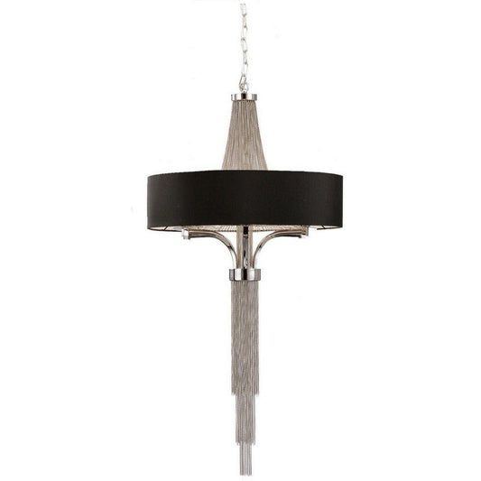 Blakemore Chandelier Pendant Light Circular Hanging Black Ceiling Lamp Fixture VENTI 125 drop 75dia-VENTI 75cm-Distinct Designs (London) Ltd