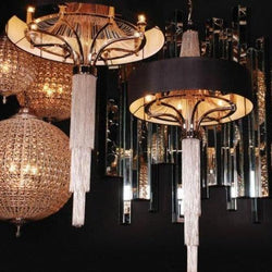 Blakemore Chandelier Pendant Light Circular Hanging Black Ceiling Lamp Fixture VENTI 125 drop 75dia-Distinct Designs (London) Ltd