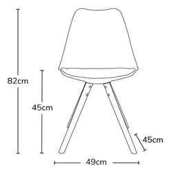 Distinct Designs Classic Mid-Century Design Dining Office Chair in durable Orange PP Plastic-Distinct Designs (London) Ltd