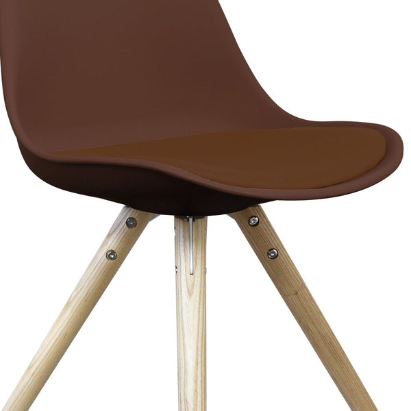 Distinct Designs Classic Mid-Century Design Dining Office Chair in durable Coffee Brown PP Plastic-Distinct Designs (London) Ltd