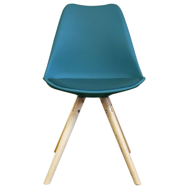Distinct Designs Classic Mid-Century Design Dining Office Chair in durable Teal PP Plastic-Natural Beach-Distinct Designs (London) Ltd