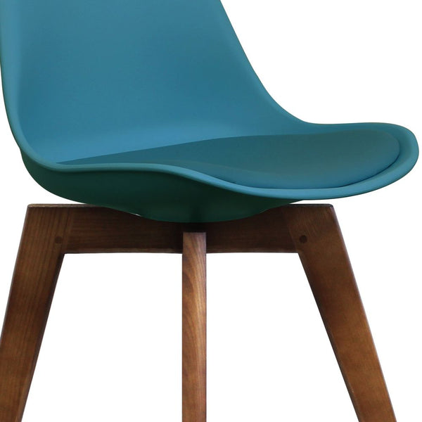 Distinct Designs Classic Mid-Century Design Dining Office Chair in durable Teal PP Plastic SQ Legs-Distinct Designs (London) Ltd