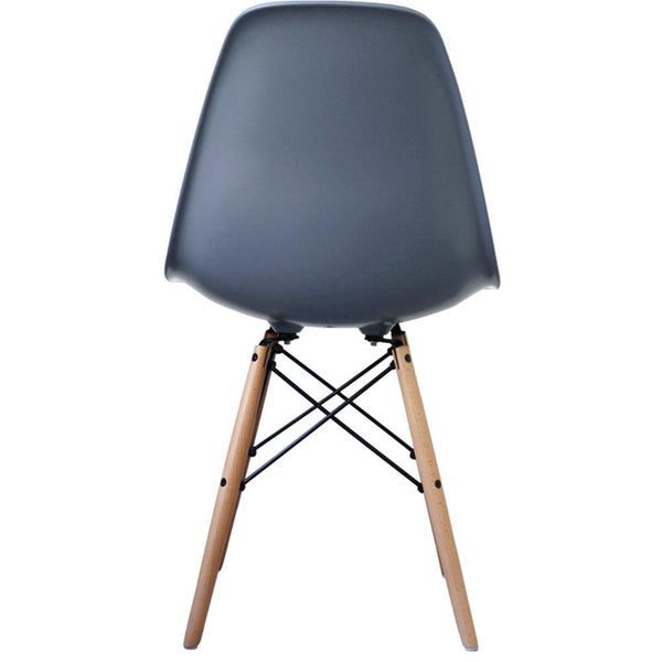 Distinct Classic Mid-Century Design Dining Office Steel Blue Chair with choice of braced Wooden Legs-Distinct Designs (London) Ltd
