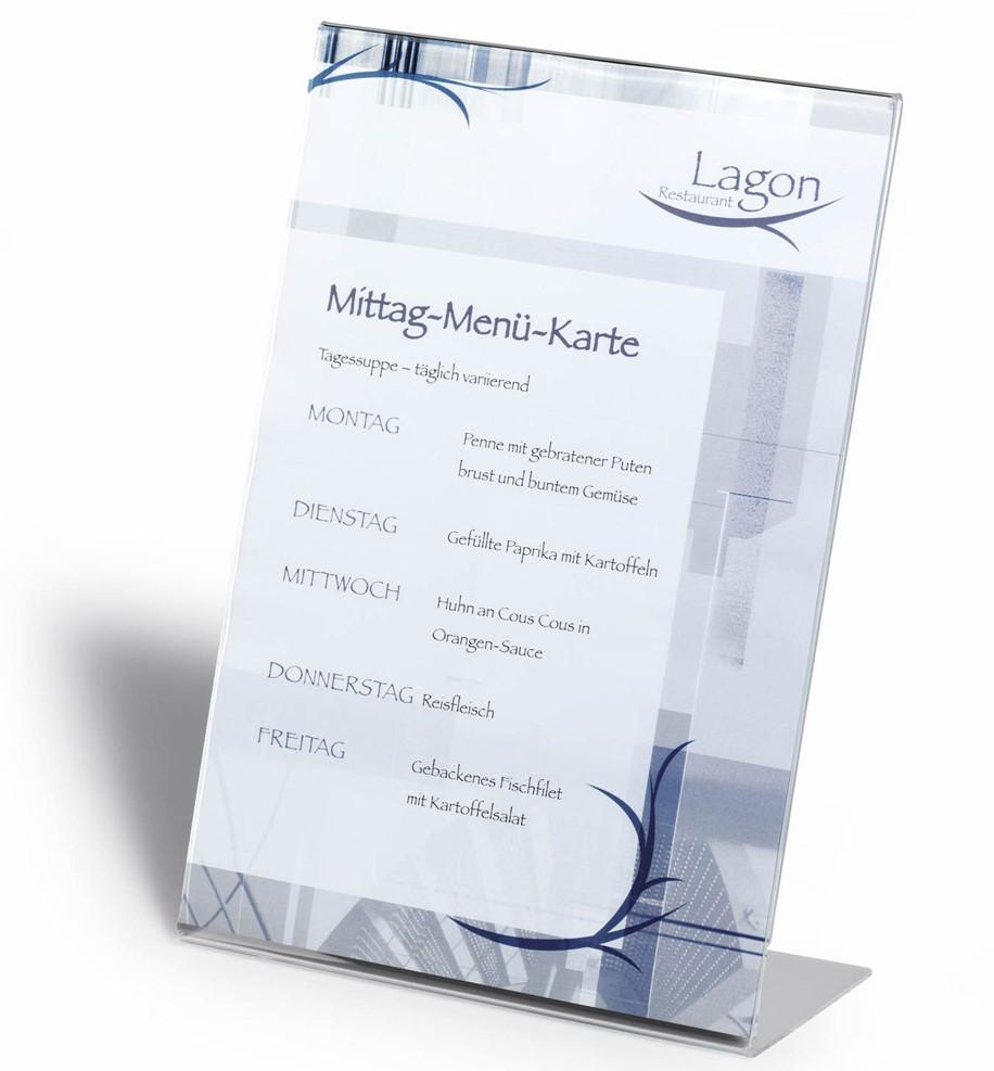 Clear Acrylic Display Sign Holder L-Shaped Stackable Tabletop Stand ea ...