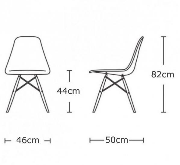 Distinct Classic Mid-Century Design Dining Office Slate Grey Chair with choice of braced Wooden Legs-Distinct Designs (London) Ltd