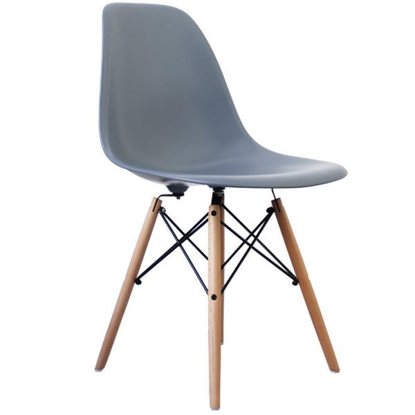 Distinct Classic Mid-Century Dining Office Seaspray Blue Chair with choice of braced Wooden Legs-Distinct Designs (London) Ltd