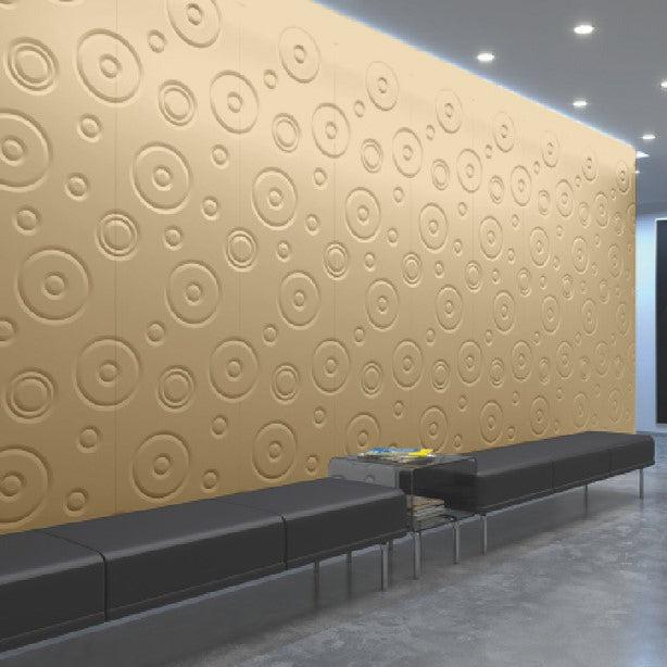Decorative 3D Textured Feature Wall Panels in Gold Finish with Modern Oversized DROP Design-Gold-2 x 60x120cm / 23x47"-Distinct Designs (London) Ltd
