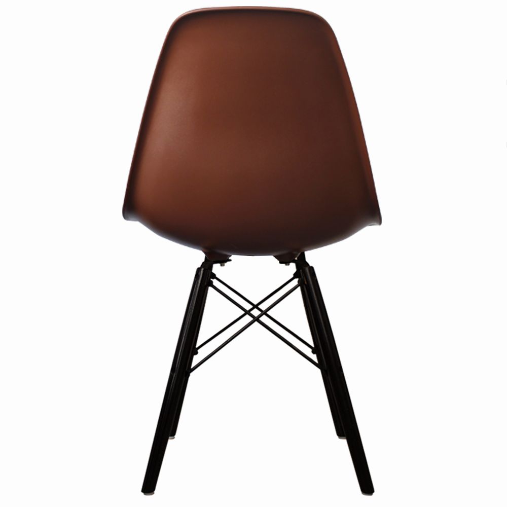 Distinct Classic Mid-Century Design Dining Office Brown Chair with choice of braced Wooden Legs-Distinct Designs (London) Ltd