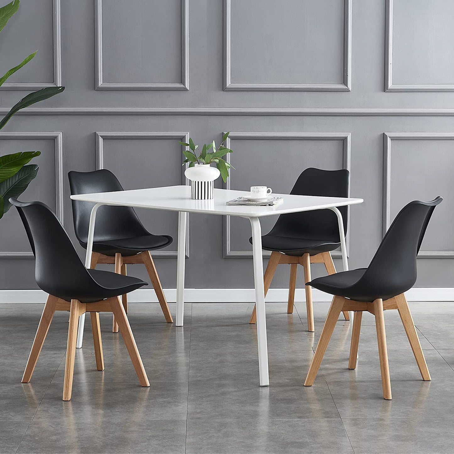 Distinct Designs Classic Mid-Century Design Dining Office Chair in durable Black PP Plastic-Distinct Designs (London) Ltd