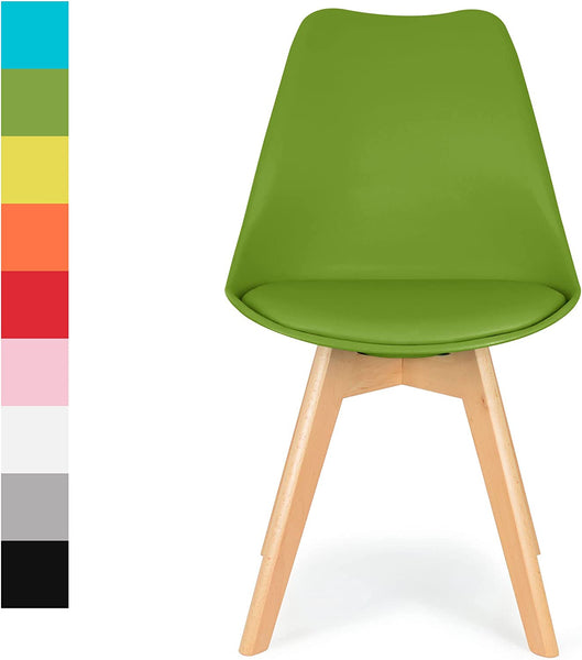 Distinct Designs Classic Mid-Century Design Dining Office Chair in durable Lime Green PP Plastic-Distinct Designs (London) Ltd