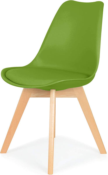 Distinct Designs Classic Mid-Century Design Dining Office Chair in durable Lime Green PP Plastic-Natural Beach-Distinct Designs (London) Ltd