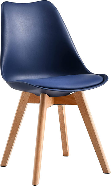 Distinct Designs Classic Mid-Century Design Dining Office Chair in durable Navy Blue PP Plastic-Distinct Designs (London) Ltd