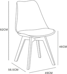 Distinct Designs Classic Mid-Century Design Dining Office Chair in durable Beige PP Plastic-Distinct Designs (London) Ltd