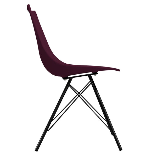 Distinct Designs Classic Mid-Century Design Dining Office Chair in durable Purple PP Plastic-Distinct Designs (London) Ltd