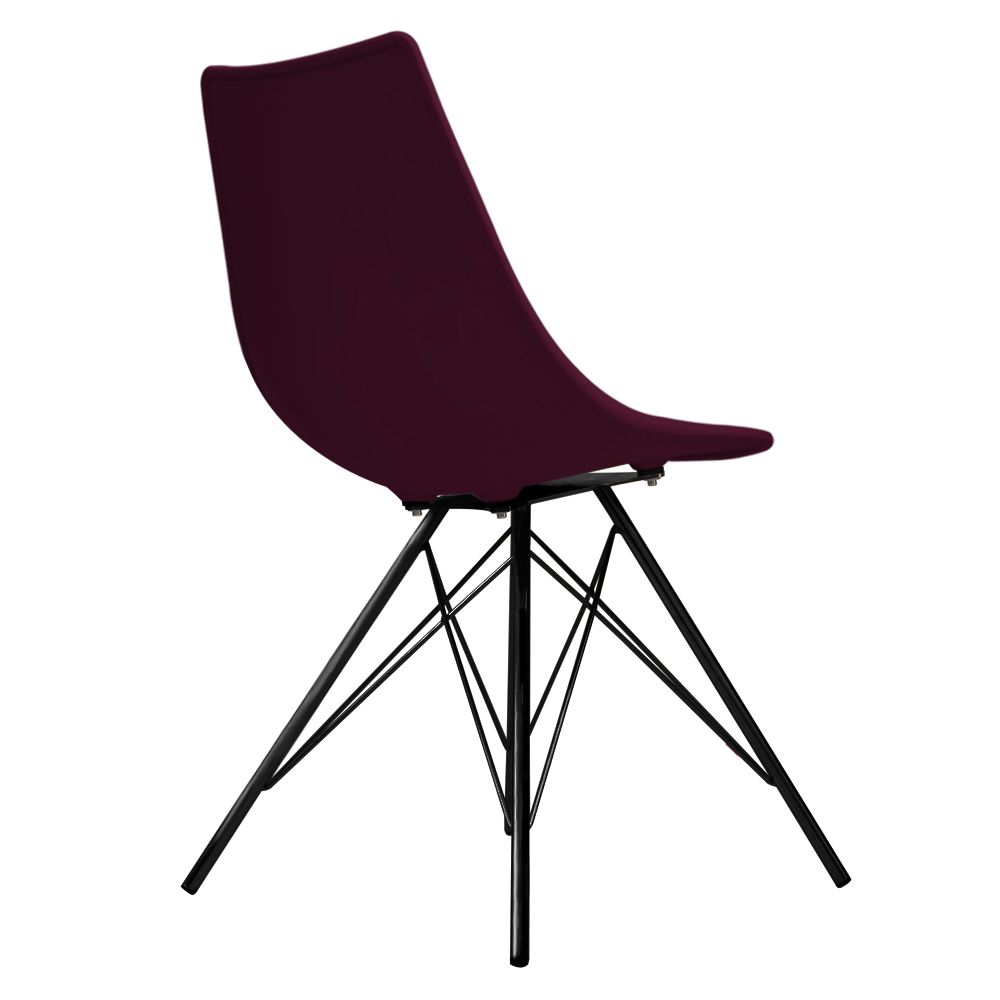 Distinct Designs Classic Mid-Century Design Dining Office Chair in durable Purple PP Plastic-Distinct Designs (London) Ltd