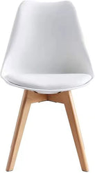 Distinct Designs Classic Mid-Century Design Dining Office Chair in durable White PP Plastic-Natural Beach-Distinct Designs (London) Ltd