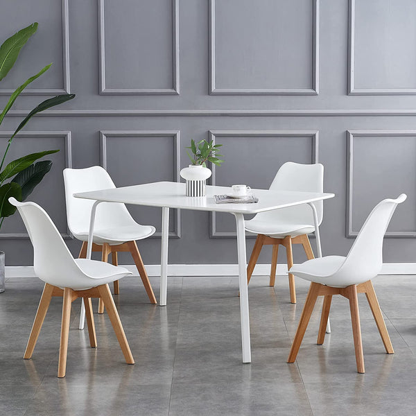 Distinct Designs Classic Mid-Century Design Dining Office Chair in durable White PP Plastic-Distinct Designs (London) Ltd
