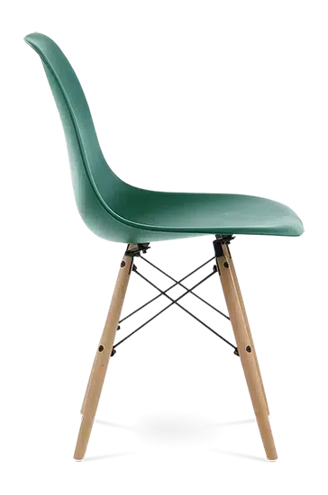 SALE Distinct Classic Mid-Century Dining Office Emerald Green Chair with braced Wooden Legs-Distinct Designs (London) Ltd