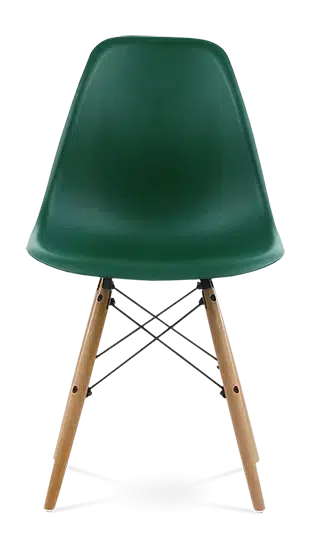 SALE Distinct Classic Mid-Century Dining Office Emerald Green Chair with braced Wooden Legs-Natural Beach-Distinct Designs (London) Ltd