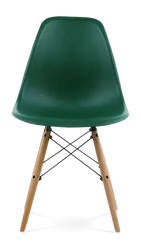 SALE Distinct Classic Mid-Century Dining Office Emerald Green Chair with braced Wooden Legs-Natural Beach-Distinct Designs (London) Ltd