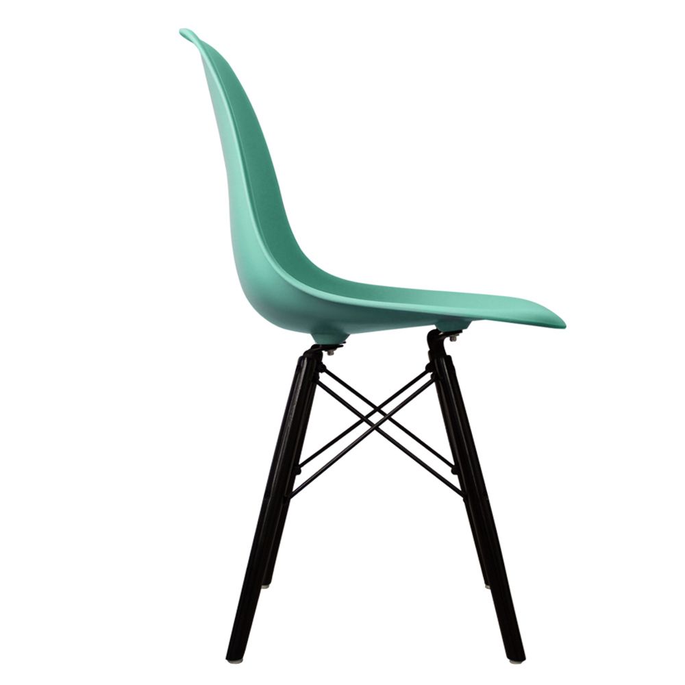 Distinct Classic Mid-Century Design Dining Office Light Aqua Chair with choice of braced Wooden Legs-Distinct Designs (London) Ltd