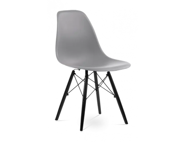 Distinct Classic Mid-Century Design Dining Office Light Grey Chair with choice of braced Wooden Legs-Distinct Designs (London) Ltd