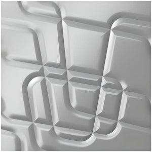 Decorative 3D Textured Feature Wall Panels with Contemporary Intriguing MAZE Design-LightGray-4 x 60x60cm / 23x23"-Distinct Designs (London) Ltd