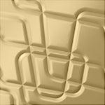 Decorative 3D Textured Feature Wall Panels in Gold Finish with Contemporary Intriguing MAZE Design-Gold-4 x 60x60cm / 23x23"-Distinct Designs (London) Ltd