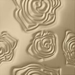 Decorative 3D Textured Feature Wall Panels in Gold Finish with Subtle ROSE Design Continuous Pattern-Gold-4 x 60x60cm / 23x23"-Distinct Designs (London) Ltd