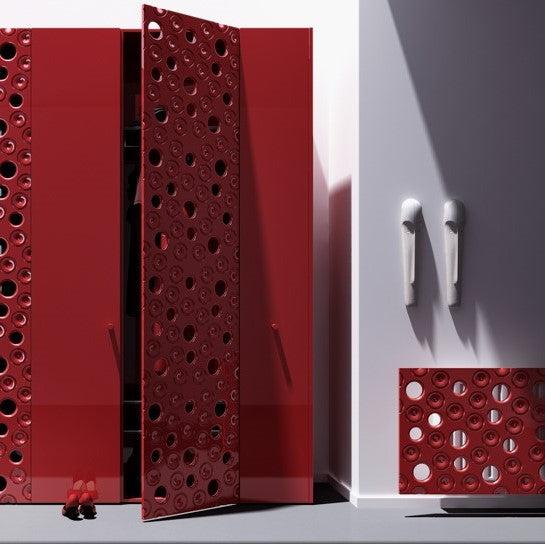 Decorative 3D Textured Feature Wall Panels with Modern Oversized DROP Design-Red-4 x 60x60cm / 23x23"-Distinct Designs (London) Ltd