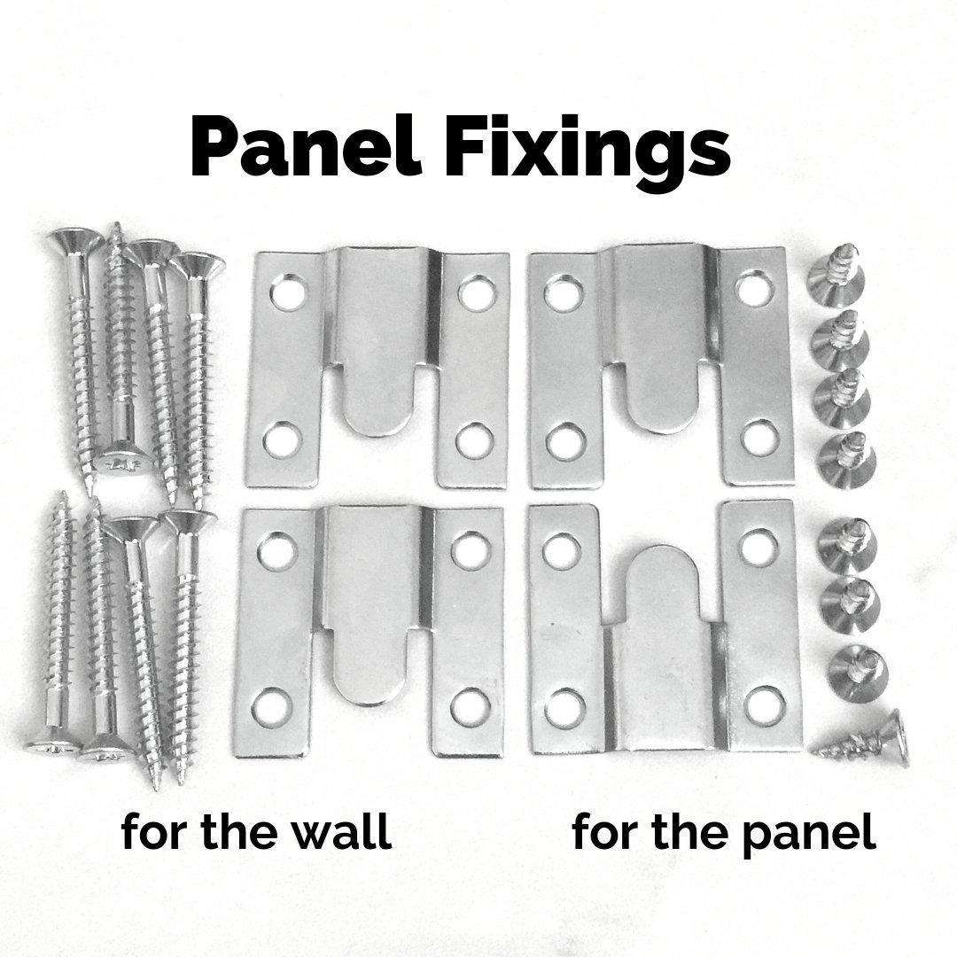 Concealed Wall Mount Fixing Brackets for Flush hanging of Headboards Decorative Wall Panels, set of 2-Set of 2-Distinct Designs (London) Ltd