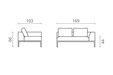 Modern 2 Seater Chaise Lounge Style Sofa with Left Armrest in Lime Green Fabric-Distinct Designs (London) Ltd