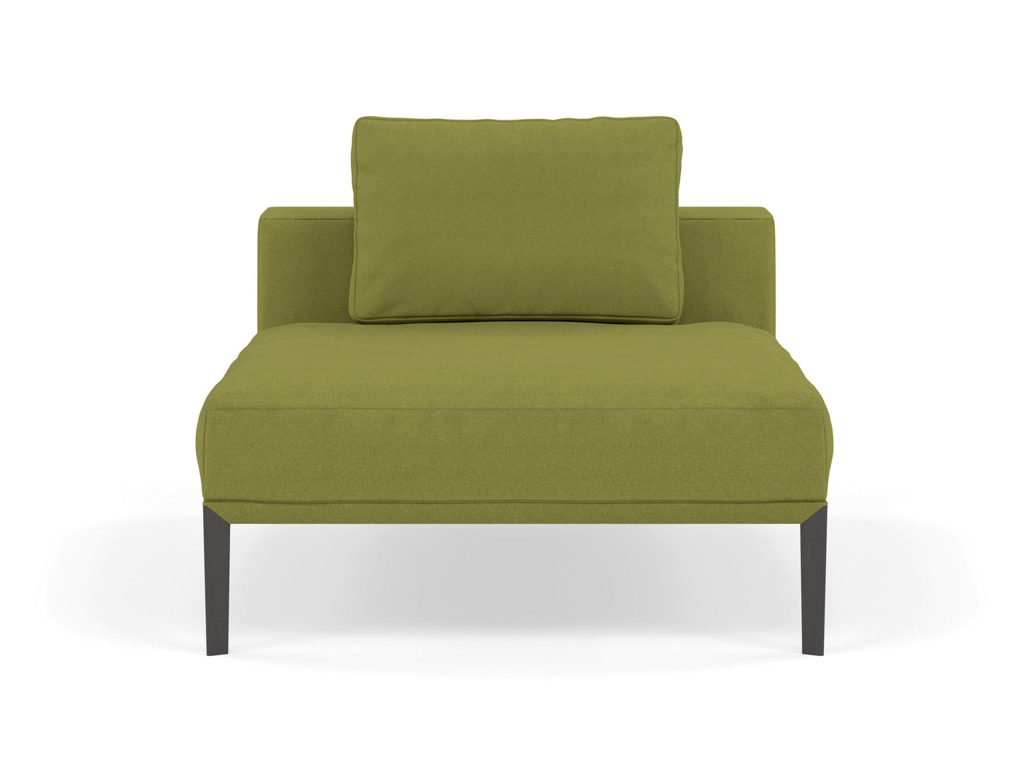 Modern Armchair 1 Seater Sofa without armrests in Lime Green Fabric-Wenge Oak-Distinct Designs (London) Ltd