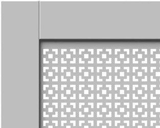 Elegant White Radiator Heater Covers with Classic CUBE decorative grille screening panel design-Distinct Designs (London) Ltd
