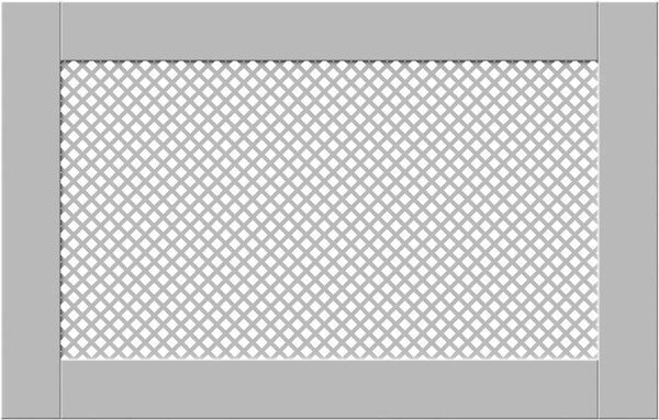 Classic White Floating Radiator Heater Covers with Elegant DIAMOND decorative grille screen panel-Distinct Designs (London) Ltd