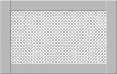 SALE Elegant White Removable Radiator Heater Covers with Classic DIAMOND decorative grille screen panel-70x110cm-Distinct Designs (London) Ltd