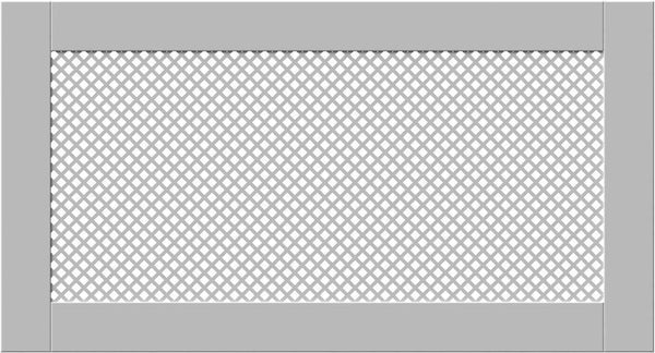 Classic White Floating Radiator Heater Covers with Elegant DIAMOND decorative grille screen panel-70x130cm-Distinct Designs (London) Ltd