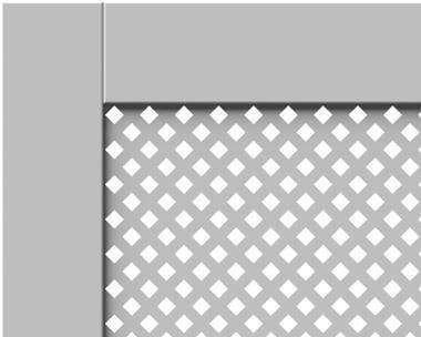 Classic White Floating Radiator Heater Covers with Elegant DIAMOND decorative grille screen panel-70x90cm-Distinct Designs (London) Ltd