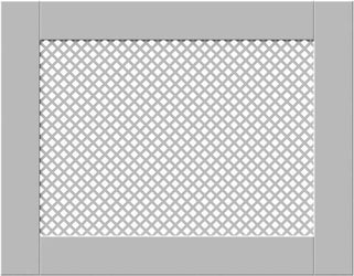 Classic White Floating Radiator Heater Covers with Elegant DIAMOND decorative grille screen panel-70x110cm-Distinct Designs (London) Ltd