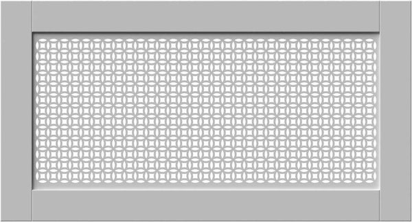 Elegant White Panel Radiator Heater Covers with Classic ELLIPSE decorative grille inset screen-70x130cm-Distinct Designs (London) Ltd
