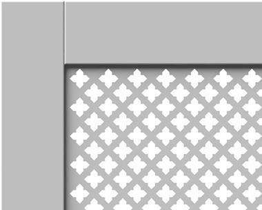 SALE White Framed Clip on Radiator Heater Covers with Classic decorative grille screening panel-Distinct Designs (London) Ltd
