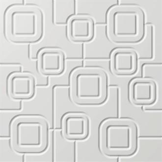 Decorative 3D Textured Feature Wall Panels with Geometric SATURN Design-White-4 x 60x60cm / 23x23"-Distinct Designs (London) Ltd