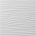Decorative 3D Textured Feature Wall Panels with Nautical Coastal WAVE Design-White-4 x 60x60cm / 23x23"-Distinct Designs (London) Ltd