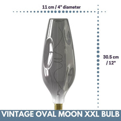 Decorative Vintage Oversized OVAL MOON LED Bulb for Display Table Desk Pendant Light Fixtures-XXL-Titanium-Distinct Designs (London) Ltd