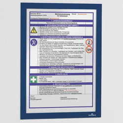 Versatile two-part A4 Display Frame with Self-Adhesive back and Magnetic flip-up front pack of 2-Dark Blue-Distinct Designs (London) Ltd